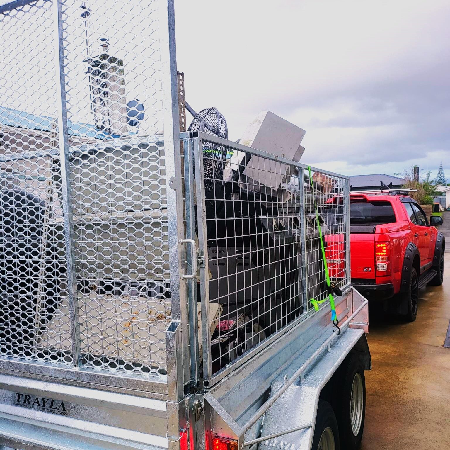 Trailer full of various scrap metal